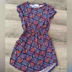 LulaRoe Girls 4 Geometric Patterned Dress